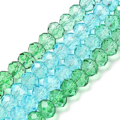 Transparent Painted Glass Beads Strands DGLA-A034-T6mm-A17-1