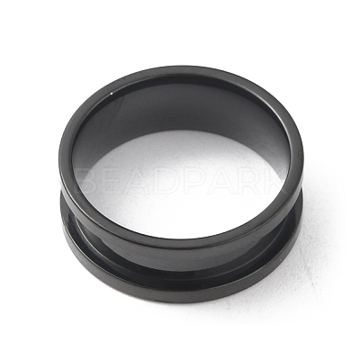 201 Stainless Steel Grooved Finger Ring RJEW-WH0004-32D-EB-1