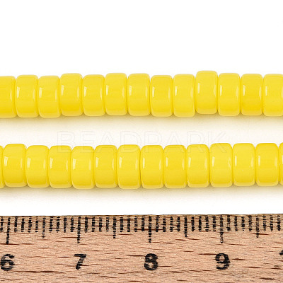 Opaque Solid Color Glass Beads Strands LS-GLAA-N026-3x6mm-03-1