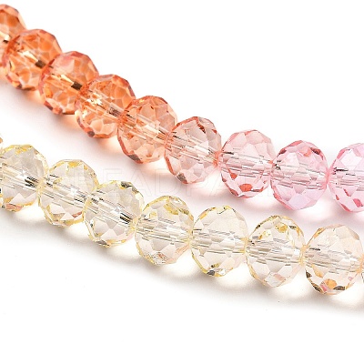 Transparent Painted Glass Beads Strands X1-DGLA-A034-T6mm-A20-1