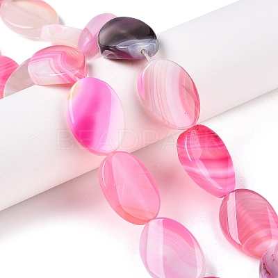 Natural Agate Dyed Beads Strands G-T138-202-1