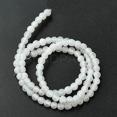 Natural Crackle Agate Beads Strands G-G055-4mm-5-1