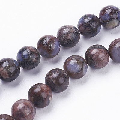Natural Glaucophane Beads Strands G-G735-54-4mm-1