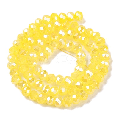 Baking Electroplate Glass Beads Strands LS-DGLA-A039-J6MM-B23-1