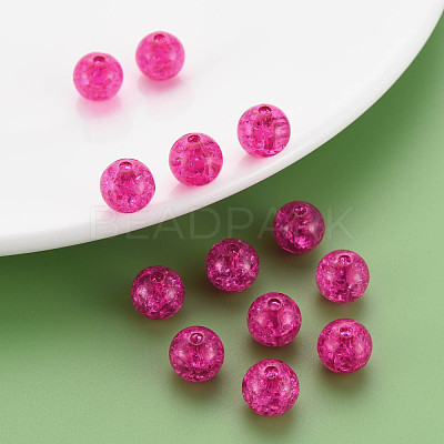 Transparent Crackle Acrylic Beads MACR-S373-66C-N17-1