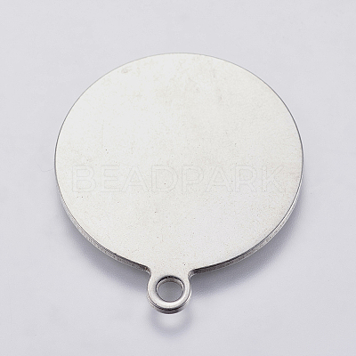 Tarnish Resistant 201 Stainless Steel Stamping Blank Tag Pendants STAS-P225-038P-1