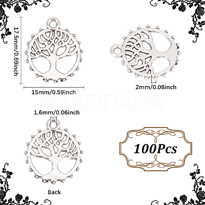 100Pcs Tibetan Style Zinc Alloy Pendants TIBEP-SC0002-96-1