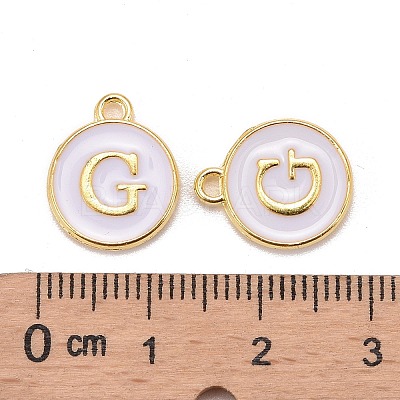 Golden Plated Alloy Charms LS-X-ENAM-S118-01G-1