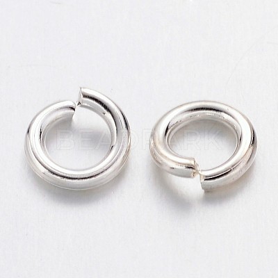 Silver Color Plated Brass Open Jump Rings X-JRC4MM-NFS-1