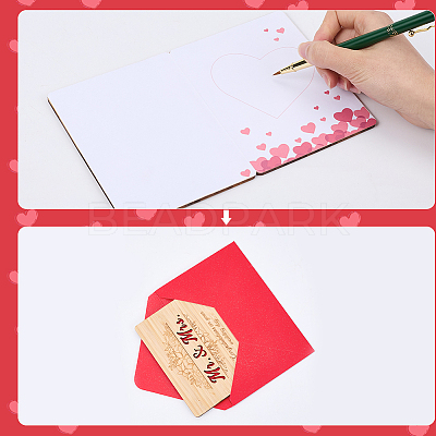 Wedding Bamboo Greeting Card AJEW-WH20060-11C-1