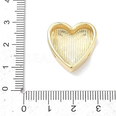 Heart Brass Slide Charms KK-P349-18B-G-1