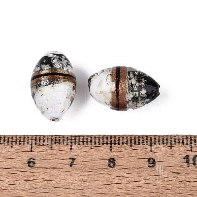 Luminous Handmade Gold Sand Lampwork Beads FOIL-N035-01C-1