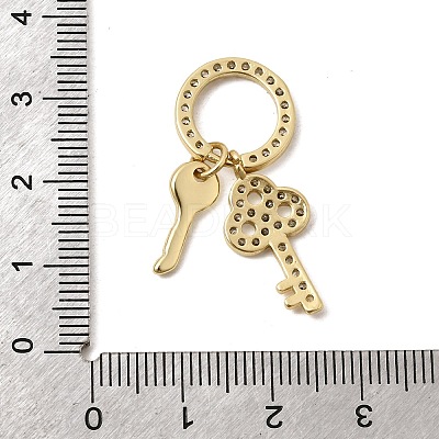 Brass Micro Pave Clear Cubic Zirconia Pendants KK-H267-092G-1