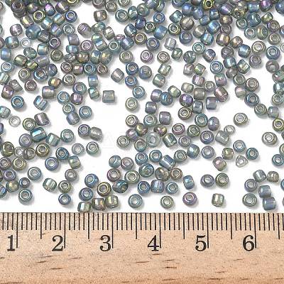Transparent Colours Rainbow Round Glass Seed Beads X-SEED-A007-3mm-172-1