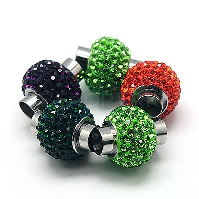 Stainless Steel Magnetic Clasps with Glue-in Ends STAS-E042-5mm-M-1