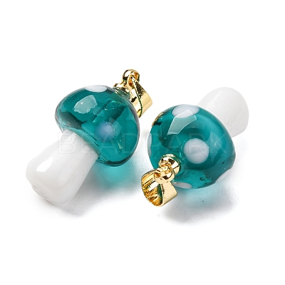 Handmade Lampwork Pendants LAMP-S069-08G-04-1