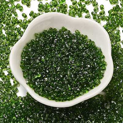 Spray Painted Glass Seed Beads SEED-F005-07A-02-1