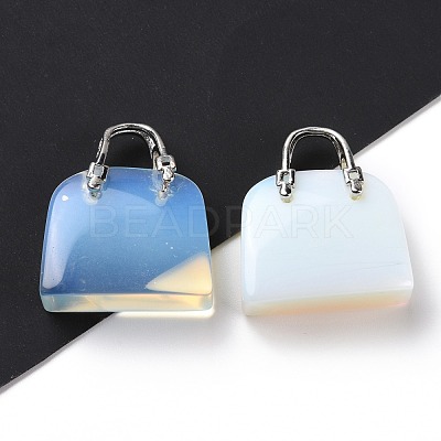 Opalite Brass Pendants KK-E274-01P-01-1