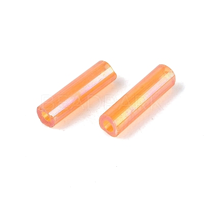 Glass Round Bugle Beads GLAA-WH0031-50E-1