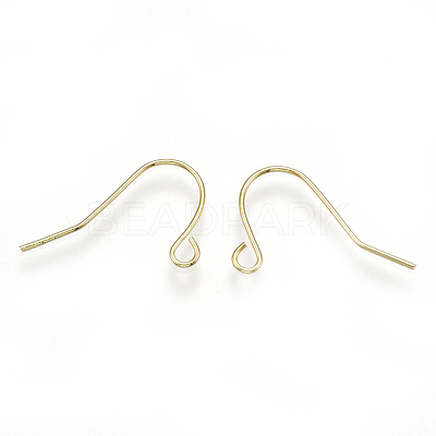 Brass Earring Hooks X-KK-S348-217-1