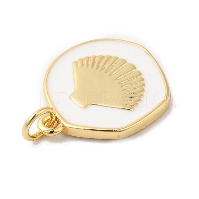 Rack Plating Brass Enamel Pendants KK-R144-01G-03-1