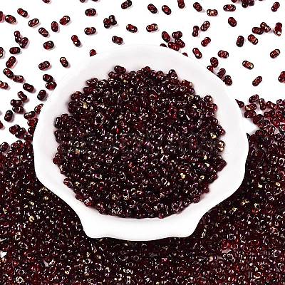 Picasso Spray Painted Glass Seed Beads SEED-T006-04-28-1