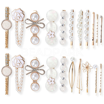 5 Bags 4 Styles Zinc Alloy Hair Bobby Clips PHAR-SP0001-08-1