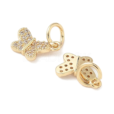 Brass Micro Pave Cubic Zirconia Pendants KK-D386-12G-1