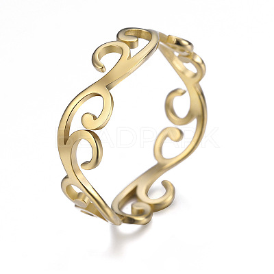 Branch 304 Stainless Steel Finger Rings FS-WG833A8-05-1