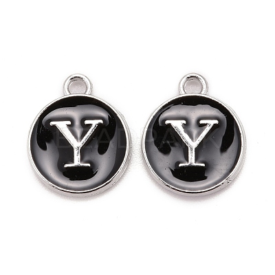 Platinum Plated Alloy Charms ENAM-S118-02Y-P-1
