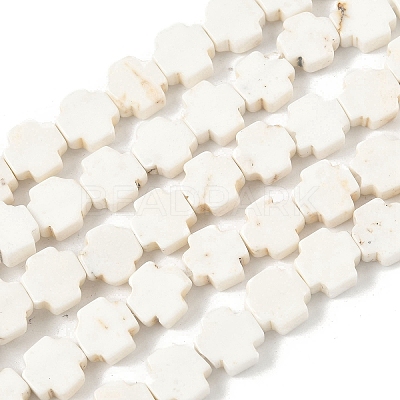 Geark Cross Natural Magnesite Beads Strands G-N0131-04C-1