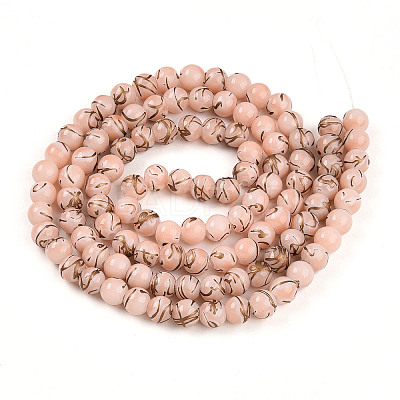 Baking Paint Glass Beads X1-DGLA-N010-8mm-02-1