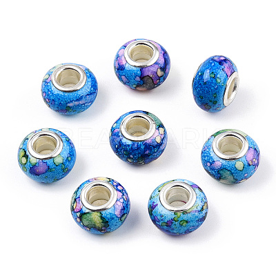 Opaque Resin European Beads RPDL-T003-09I-1