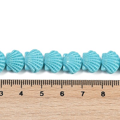 Synthetic Coral Dyed Carved Beads Strands X-CORA-K009-05A-08-1