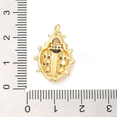 Brass Pave Cubic Zirconia  Pendants X-KK-Z028-04G-1