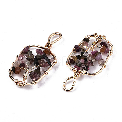 Natural Tourmaline Pendants G-T131-94-1