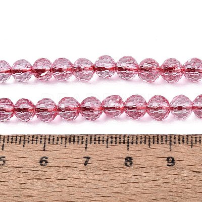 Dyed Transparent Crackle Glass Beads Strands GLAA-Q108-01A-A06-1
