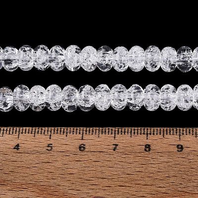 Crackle Transparent Glass Beads Strands GLAA-N069-02A-10-1