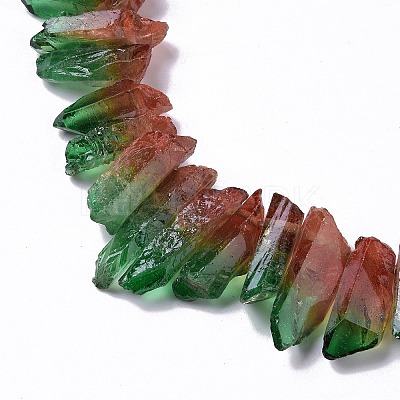 Natural Quartz Crystal Dyed Beads Strands G-I345-02B-1