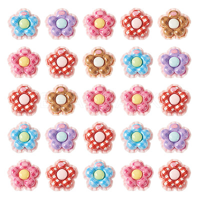 30Pcs Opaque Resin Cabochons RESI-TA0005-79E-1
