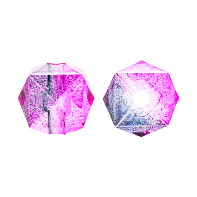 Two Tone Transparent Spray Painted Acrylic Beads ACRP-T005-26-M-1