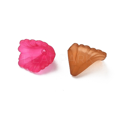 Transparent Acrylic Flower Beads X-PL622M-1