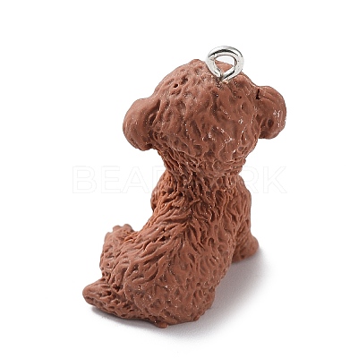 Opaque Resin Dog Pendants RESI-P033-A04-1