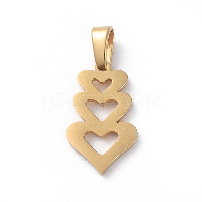 304 Stainless Steel Pendants STAS-I127-018G-1