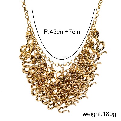 Exaggerated Alloy Multi-Layered Snake Bib Necklaces for Women FS-WGEB7D7-01-1