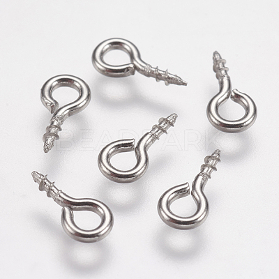 Tarnish Resistant 304 Stainless Steel Screw Eye Pin Peg Bails STAS-I097-077D-1