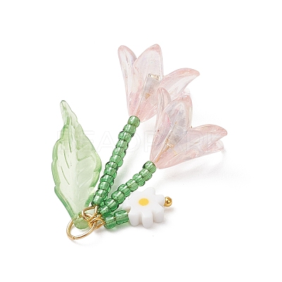 Glass Seed Beaded Pendants PALLOY-MZ01240-02-1