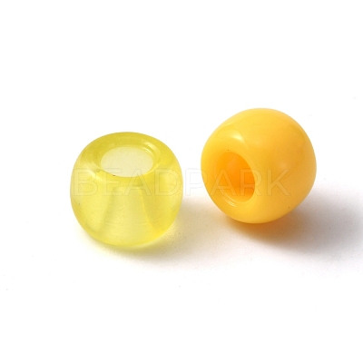 Translucent & Opaque Acrylic Beads OACR-WH0036-05A-1