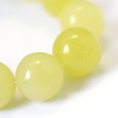Natural Lemon Jade Round Bead Strands X-G-E334-10mm-07-1