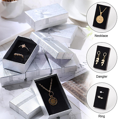 20Pcs Rectangle Paper Storage Gift Boxes with Bowknot CON-SC0001-17B-1